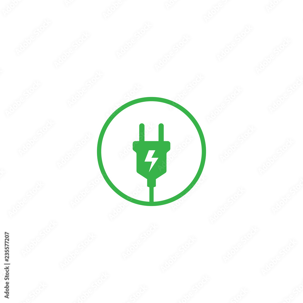Electricity icon or logo with a power outlet vector design template Electricity icon or logo with a power outlet vector design template