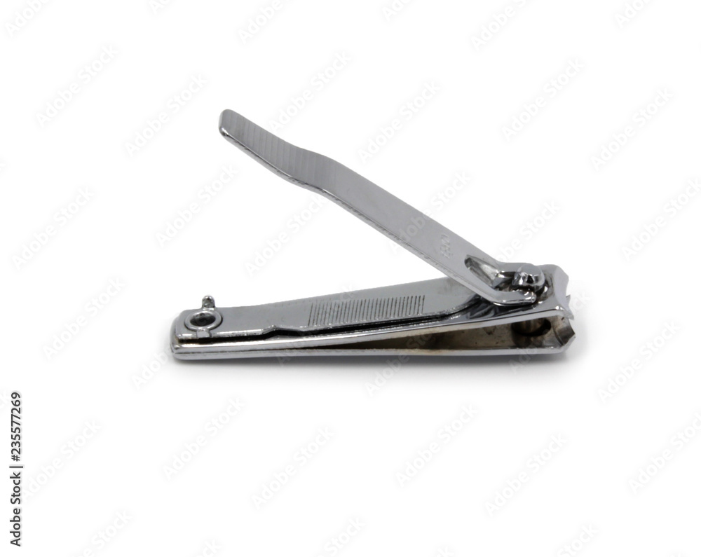 nail clippers - Stainless steel nail clippers isolated on a white background nail clippers - Stainless steel nail clippers isolated on a white background