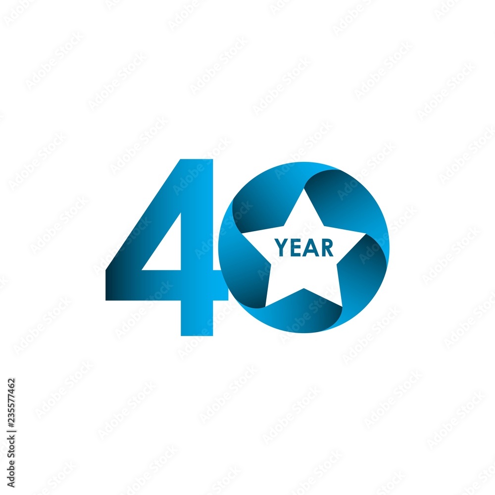 40 Year Anniversary Vector Template Design Illustration 40 Year Anniversary Vector Template Design Illustration