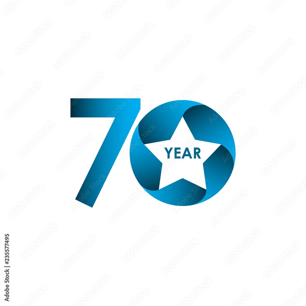 70 Year Anniversary Vector Template Design Illustration 70 Year Anniversary Vector Template Design Illustration