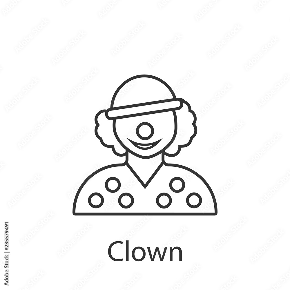 Clown icon. Element of profession avatar icon for mobile concept and web apps. Detailed Clown icon can be used for web and mobile Clown icon. Element of profession avatar icon for mobile concept and web apps. Detailed Clown icon can be used for web and mobile