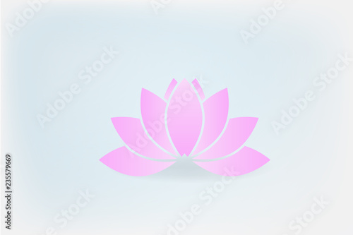 Logo pink lotus flower vector