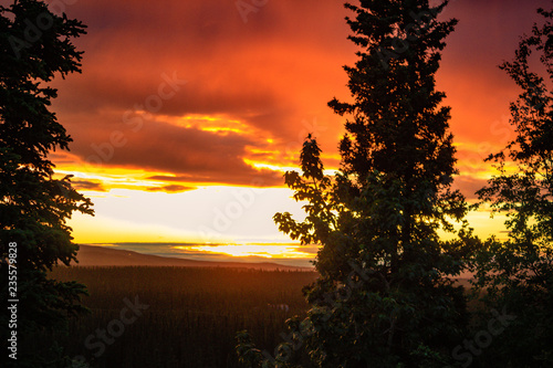 Sunset on Summer Solsitice in Alaska