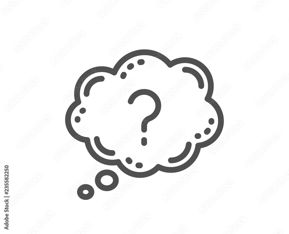 Question mark line icon. Quiz chat bubble sign. Quality design flat app element. Editable stroke Question mark icon. Vector Question mark line icon. Quiz chat bubble sign. Quality design flat app element. Editable stroke Question mark icon. Vector