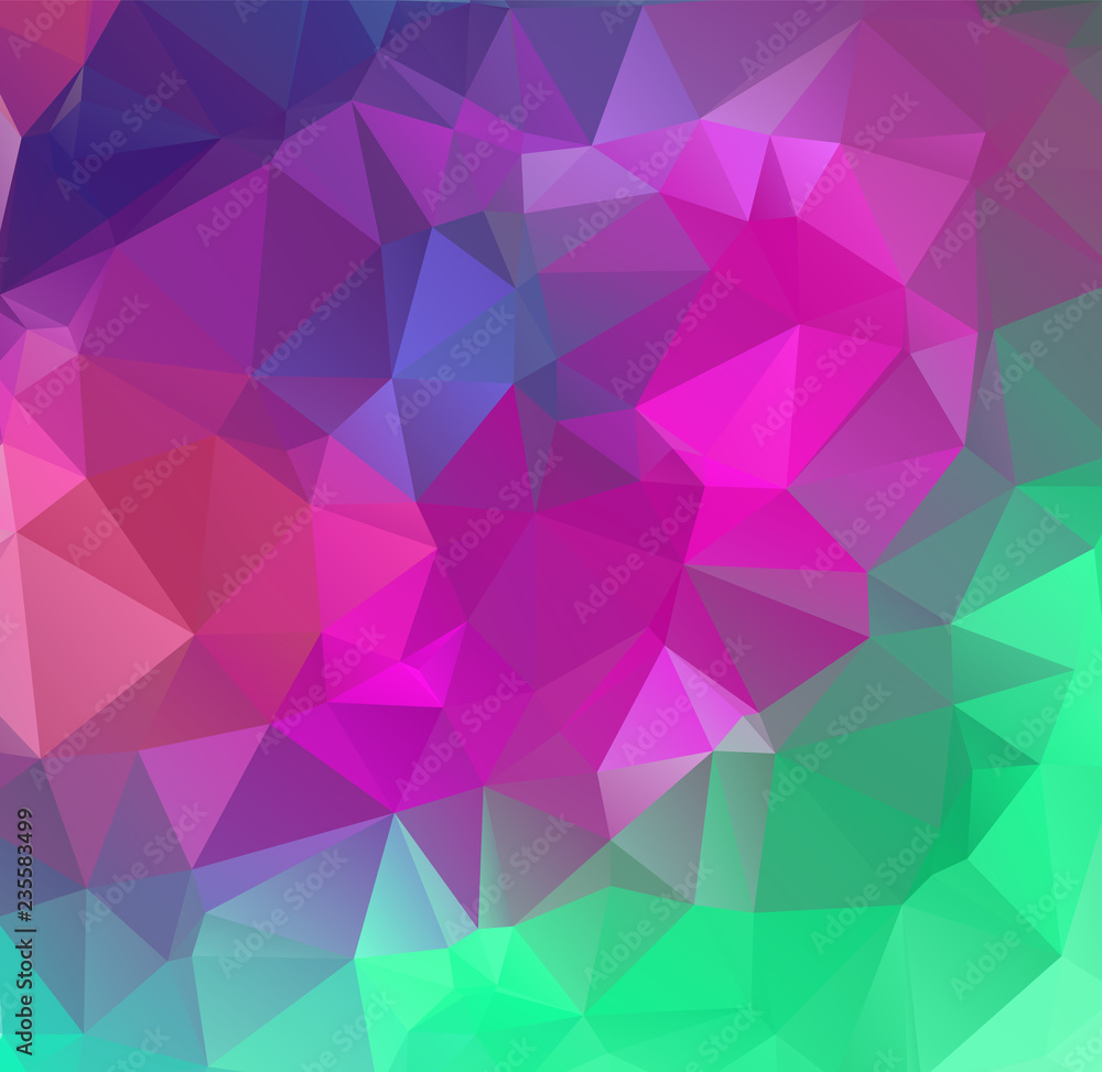 Abstract Geometric polygonal background - triangle low poly pattern - full color spectrum rainbow Abstract Geometric polygonal background - triangle low poly pattern - full color spectrum rainbow
