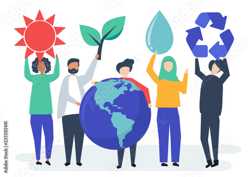 People with environmental sustainability concept