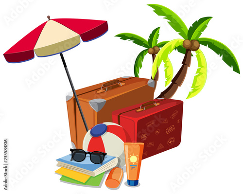 Beach summer travel object