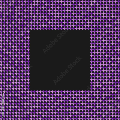 The Banner Purple Sequins Glitter, Sparkle, Back.