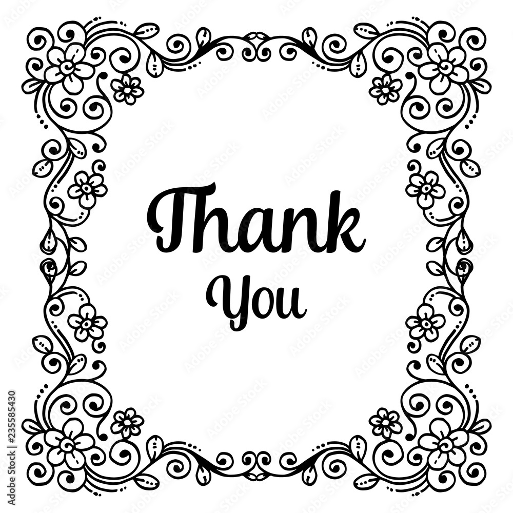 Cute rustic wreath with hand drawn flowers vector illustration