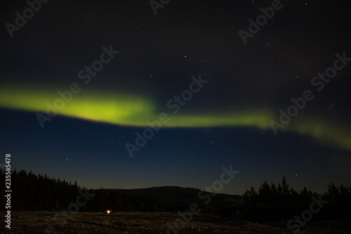 Obraz na płótnie Aurora Borealis in Denali National Park Alaska w salonie