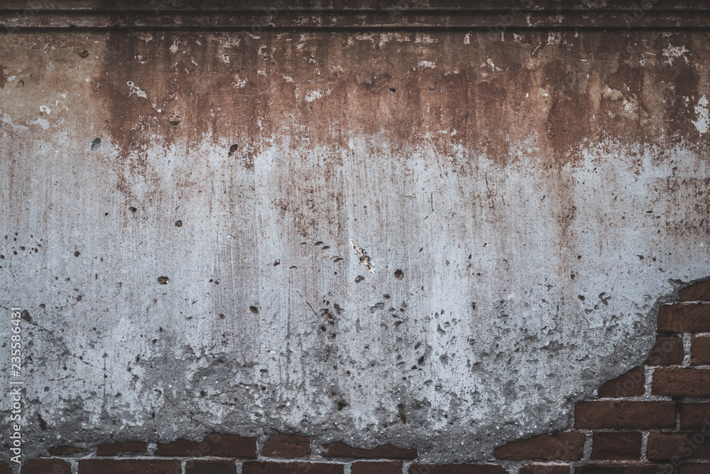 Fototapeta premium Brick wall line vintage texture background.