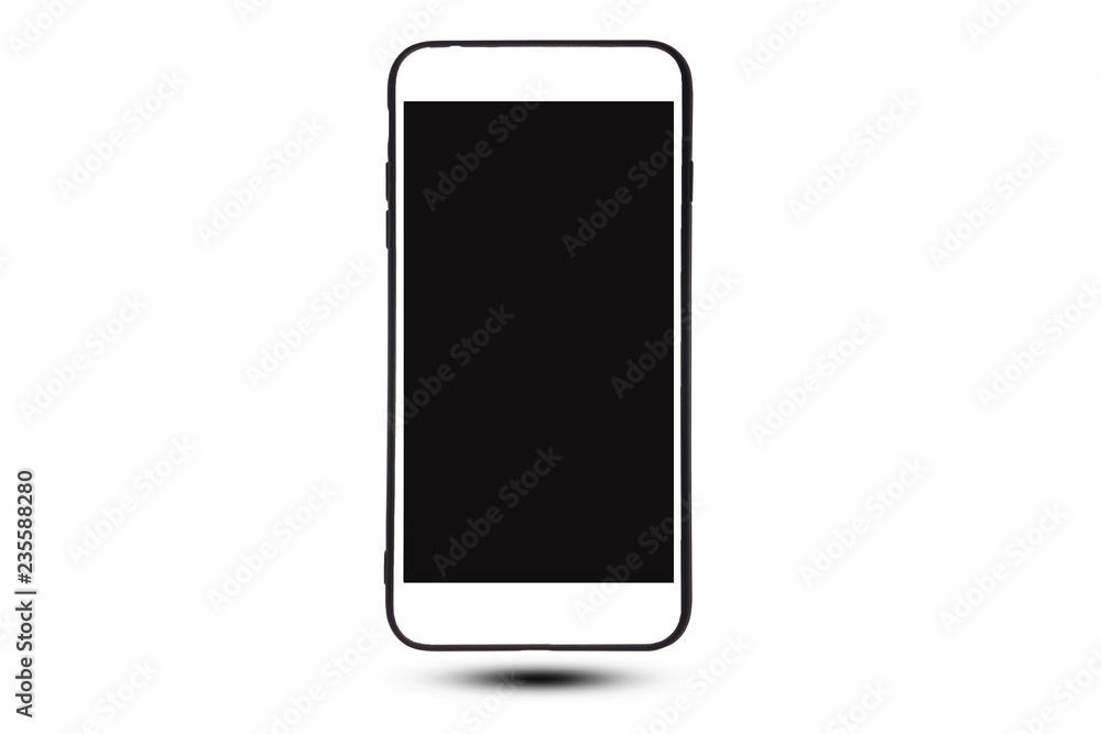 Mobile Smart phone on white background Mobile Smart phone on white background