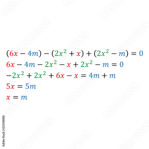 An example of solving an algebraic parametric equation with one variable. Positive and negative numbers are square numbers