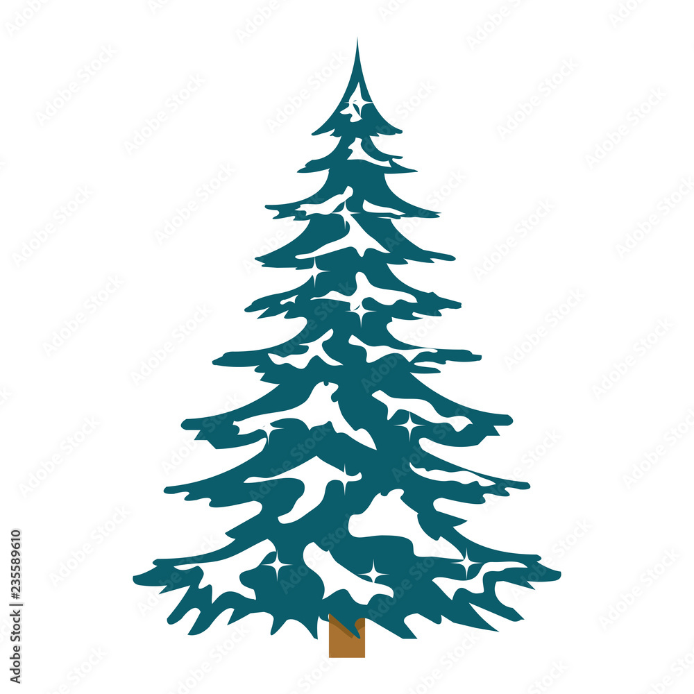 Obraz premium christmas pine tree icon