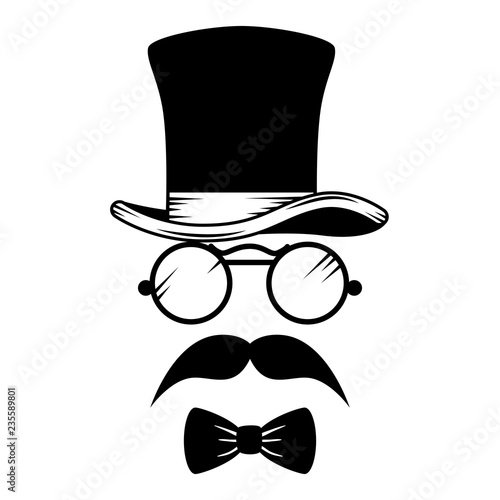 set style hipster accessories icons