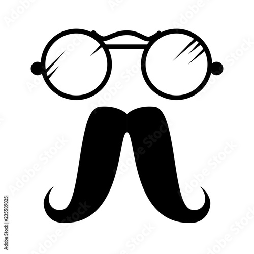 mustache and glasses style hipster accessories