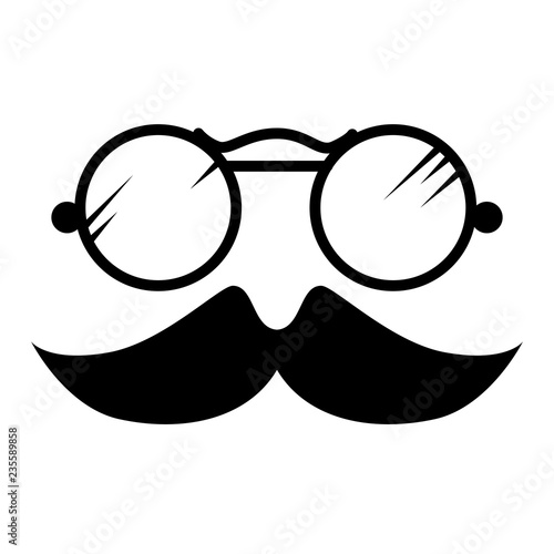 mustache and glasses style hipster accessories