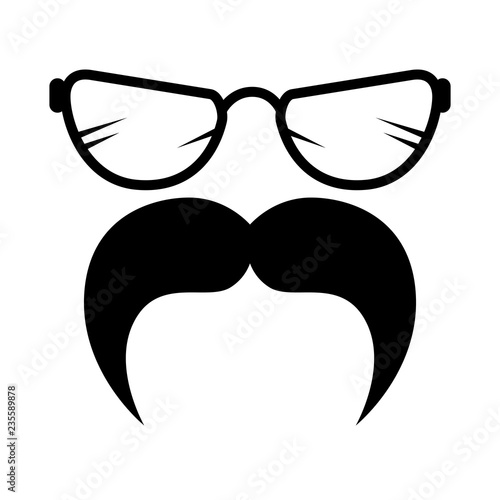 mustache and glasses style hipster accessories