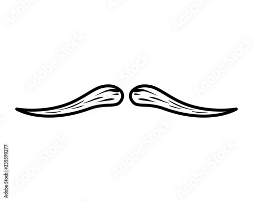 mustache style hipster accessory