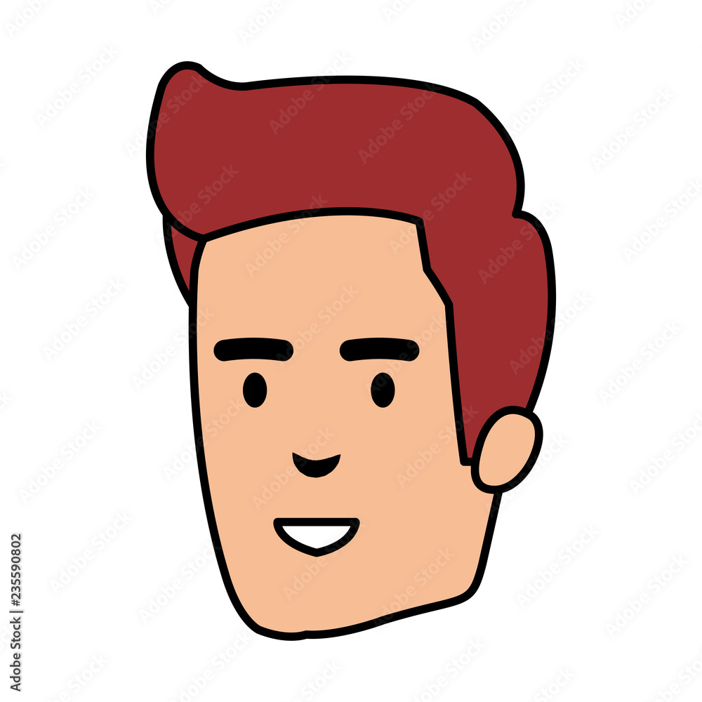 young man head avatar character young man head avatar character