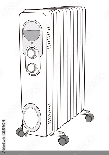 Column Radiator vector template