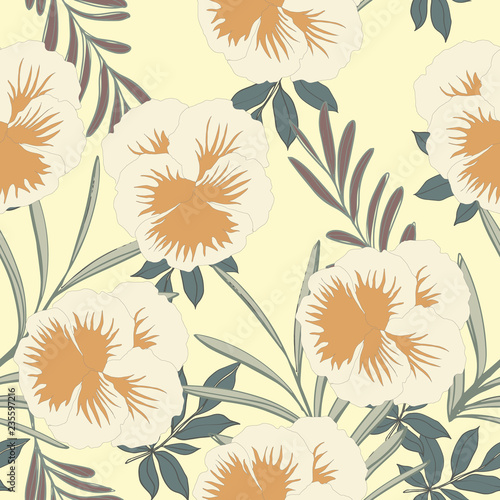 Fototapeta Naklejka Na Ścianę i Meble -  Beautiful seamless floral pattern background.