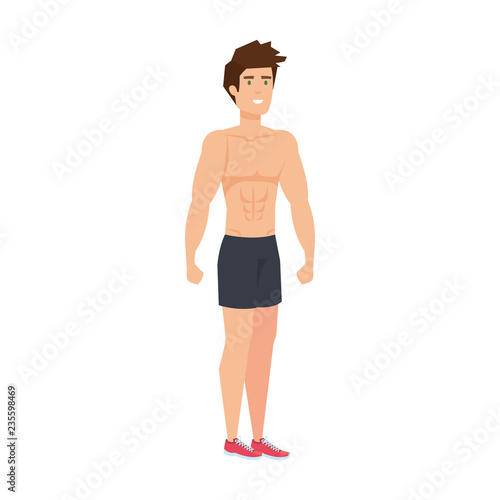 athletic man shirtless character