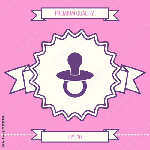 Baby pacifier -  icon. Graphic elements for your design