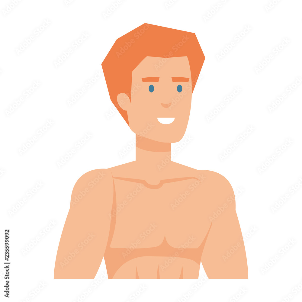 Fototapeta premium athletic man shirtless character