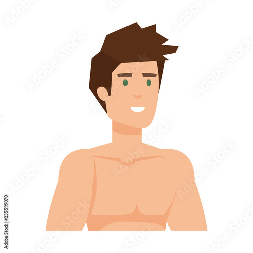 athletic man shirtless character
