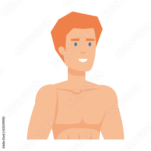 athletic man shirtless character