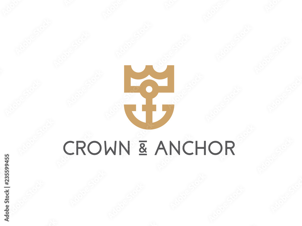 crown & anchor logo Stock Vector Adobe Stock crown & anchor logo Stock Vector Adobe Stock
