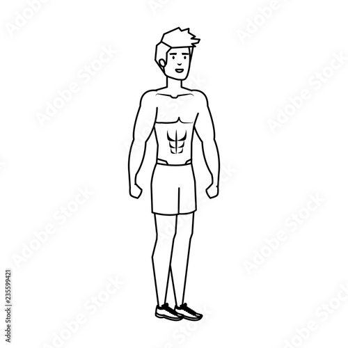 athletic man shirtless character