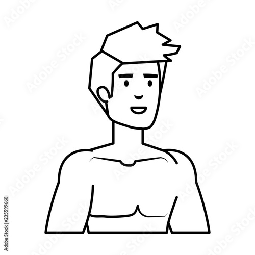 athletic man shirtless character