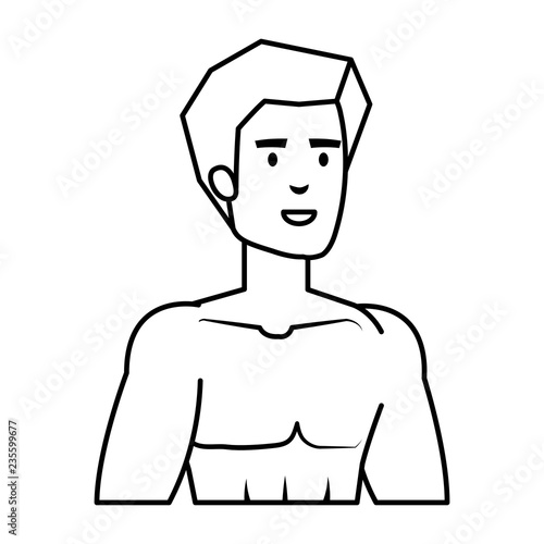 athletic man shirtless character