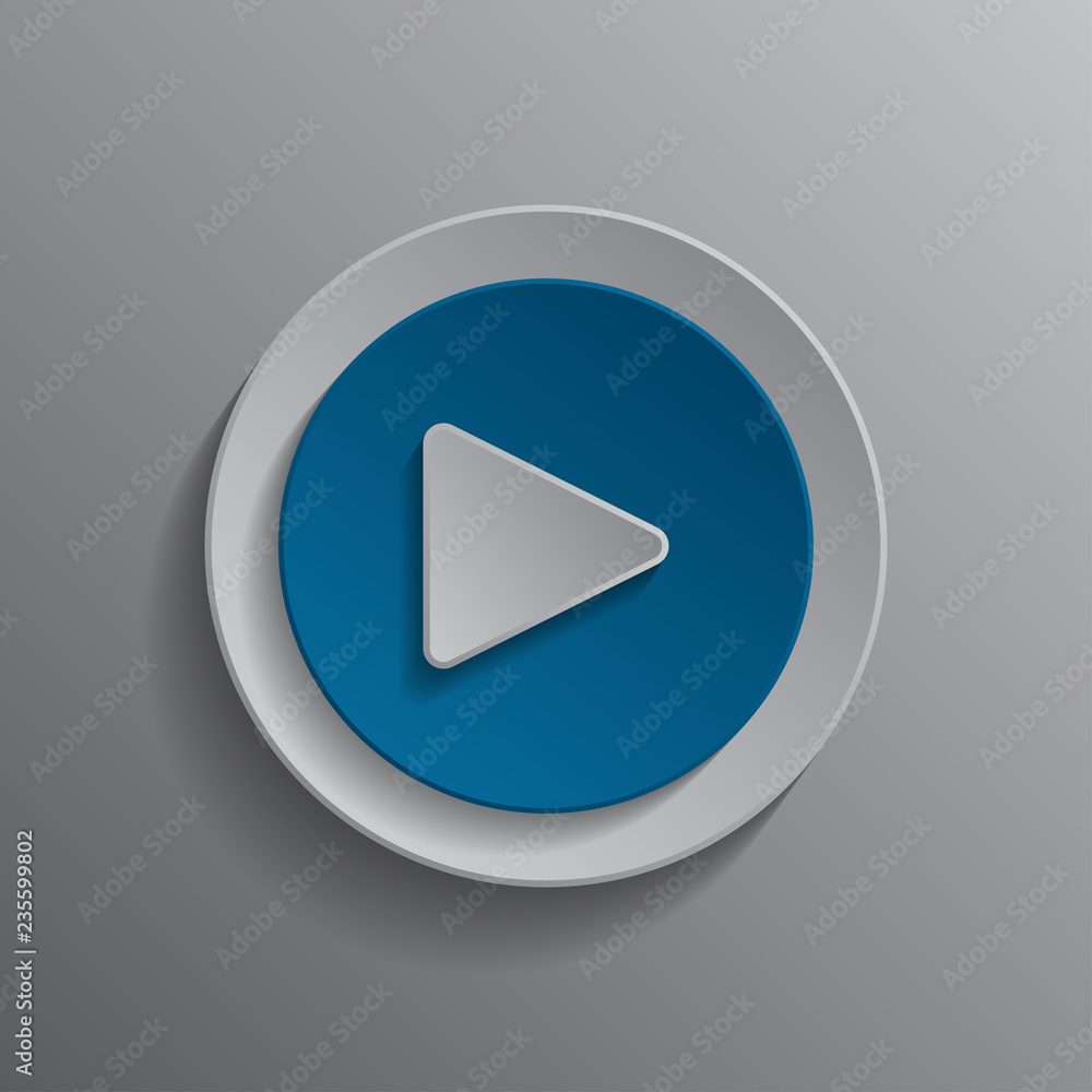 Button player for music playback vector illustration on gray background Button player for music playback vector illustration on gray background