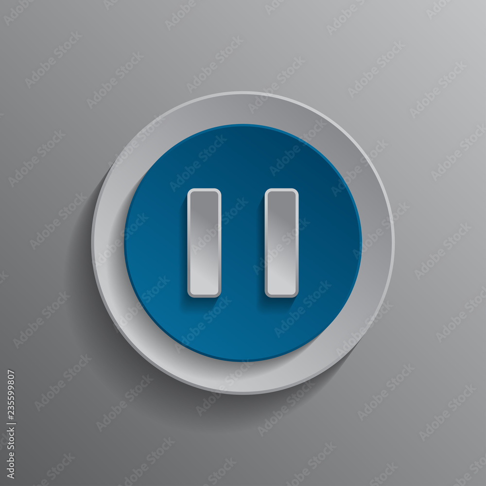 Button stop for music playback vector illustration on gray background Button stop for music playback vector illustration on gray background