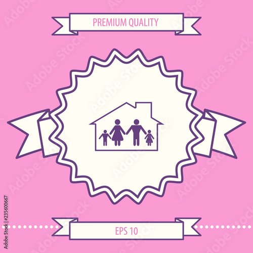Family home icon. Graphic elements for your design