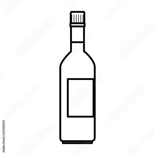 wine bottle isolated icon