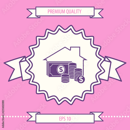 Home insurance icon. Graphic elements for your design