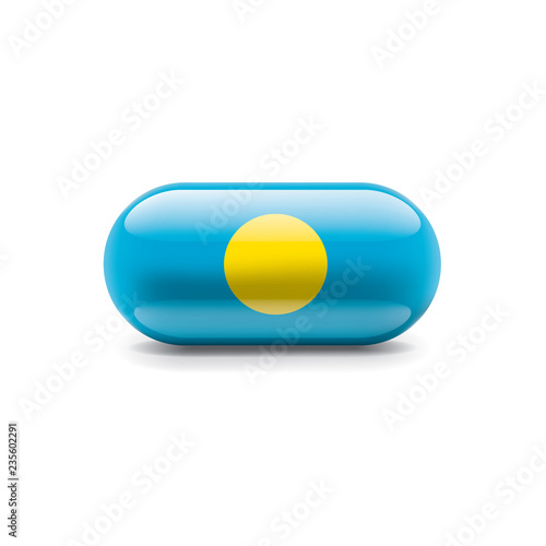 Free Download Palau flag, vector illustration on a white background - GFXLoad