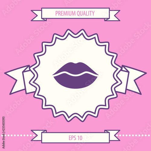Lips symbol icon. Graphic elements for your design