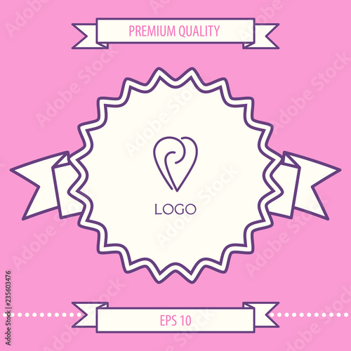 Logo - a heart with spirals - a symbol of interaction, cooperation, support and mutual understanding