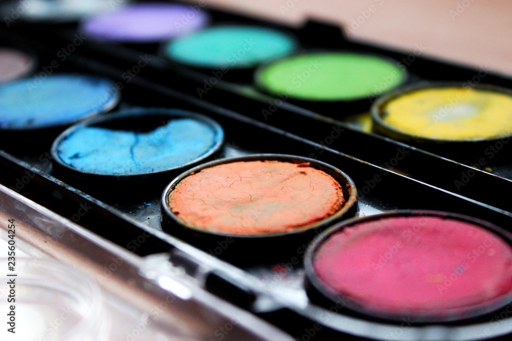 bright watercolor paint in a box bright watercolor paint in a box