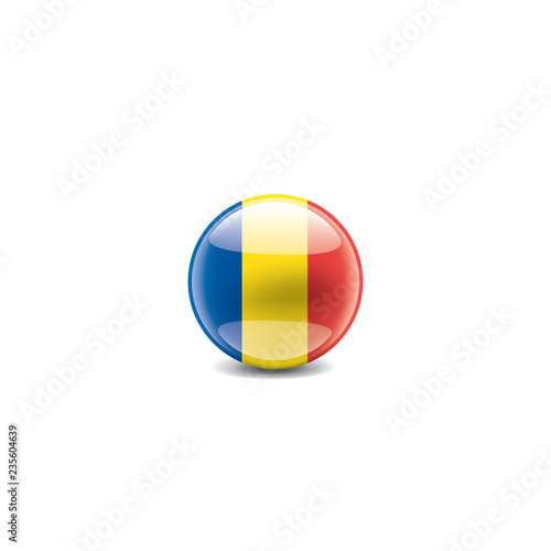 Romania flag  vector illustration on a white background