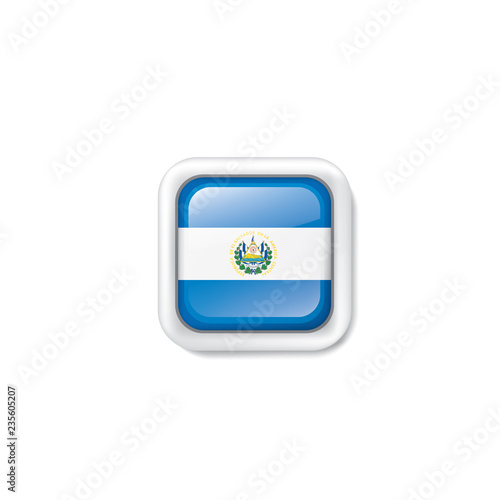 Salvador flag, vector illustration on a white background