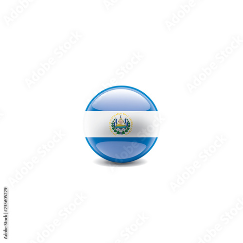 Salvador flag, vector illustration on a white background