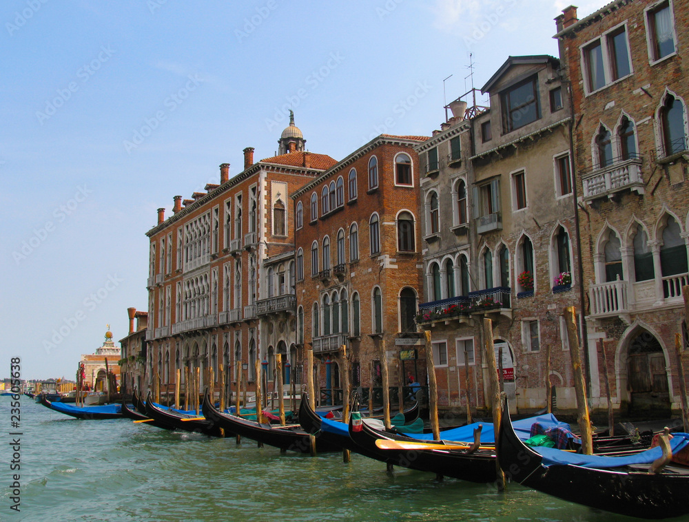 Canals and buildings in the historic city of Venice, Italy