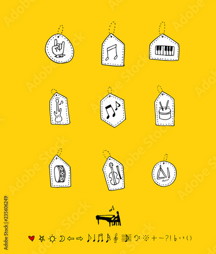 음악회 포스터 / 손으로 그린 음악 일러스트