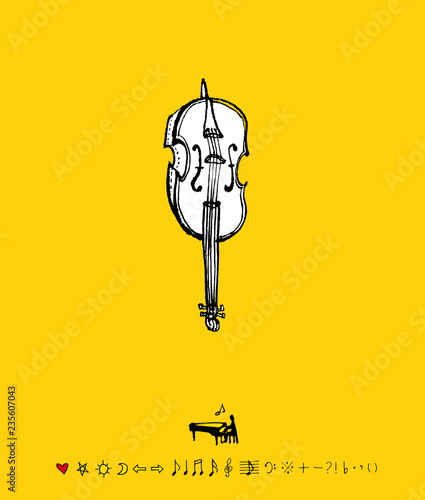 음악회 포스터 / 손으로 그린 음악 일러스트